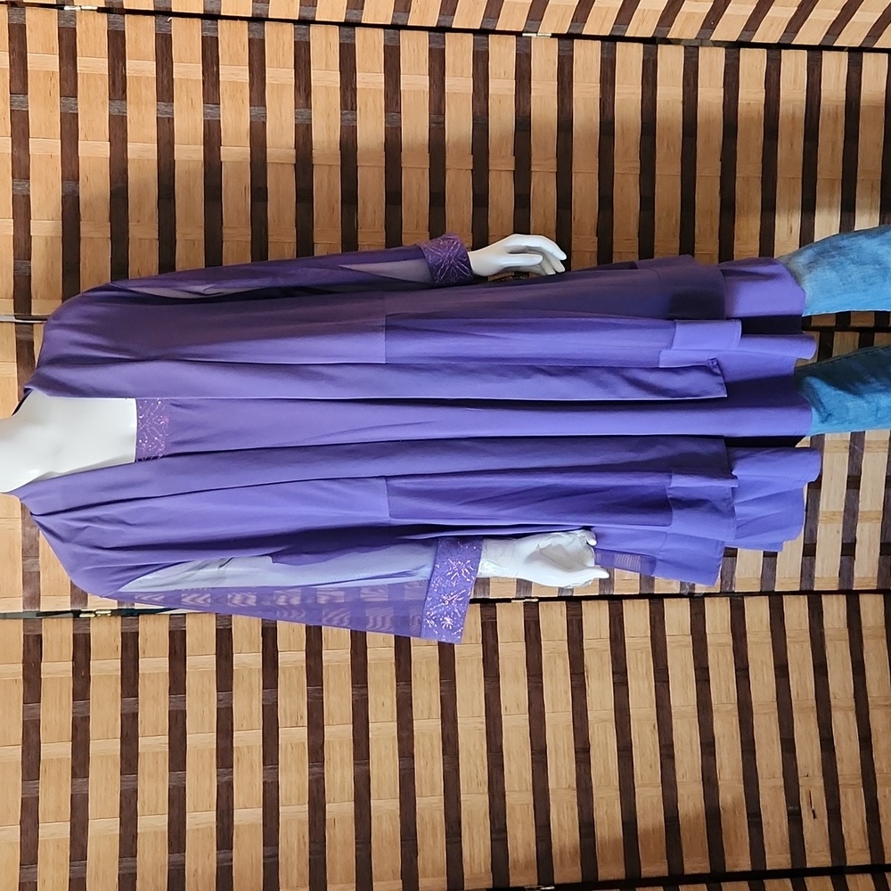 NWT! R&M Purple Sleeveless Dress With Jacket Embellishef